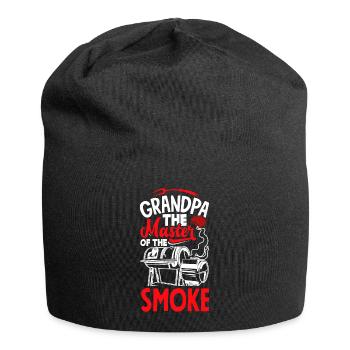 Grandpa The Master Of Smoke Father's Day BBQ - Jersey-Beanie - Schwarz - Vorne