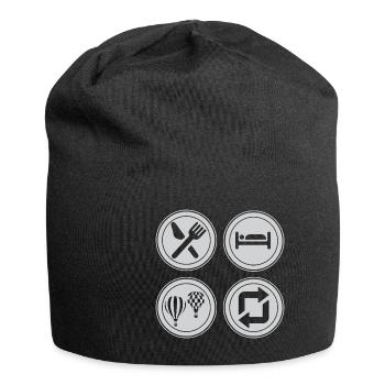 Heißluftballon & Ballon Fahrer Geschenk - Jersey-Beanie - Schwarz - Vorne