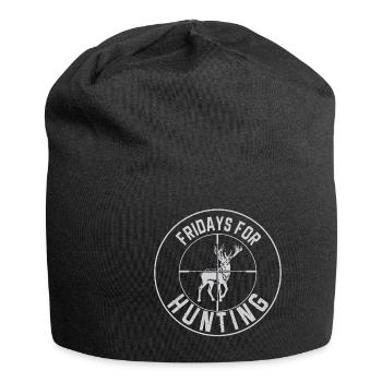 Jagen Jagdspruch & Jäger Geschenkidee - Jersey-Beanie - Schwarz - Vorne