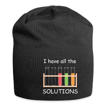 Chemie Lehrer Wissenschaftler Chemieker - Jersey-Beanie - Schwarz - Vorne