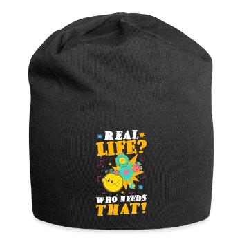 Comicstyle Kunst Boom - Jersey-Beanie - Schwarz - Vorne