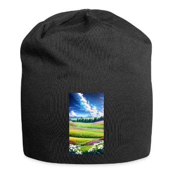 landscape, botanical, flora, climate, change - Jersey-Beanie - Schwarz - Vorne