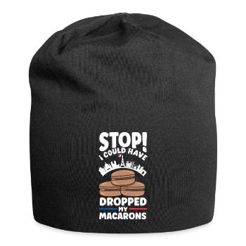 Arrêter! J’aurais pu laisser tomber mes macarons - Bonnet en jersey - noir - Devant