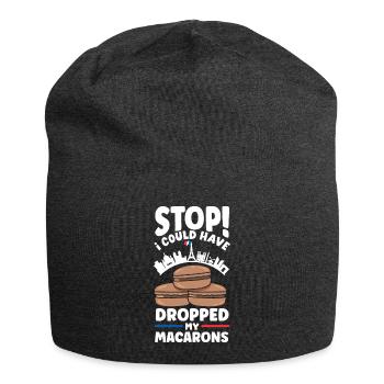 Arrêter! J’aurais pu laisser tomber mes macarons - Bonnet en jersey - charbon - Devant