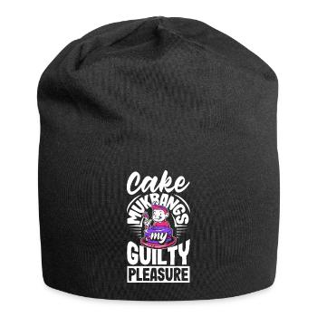 Mukbang and Cake - Jersey Beanie - black - Front