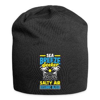 Sea Breeze Seeker Salty Air Oceanic Bliss Coastal - Jersey Beanie - black - Front