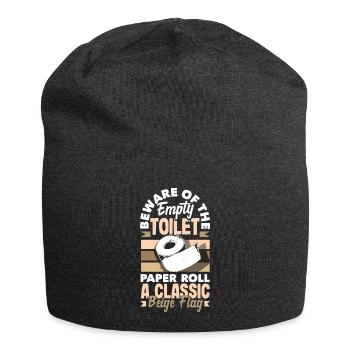 Attention au rouleau de papier toilette vide Un classique - Bonnet en jersey - charbon - Devant