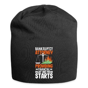 Bankruptcy Attorney: Providing Financial Relief - Jersey Beanie - black - Front
