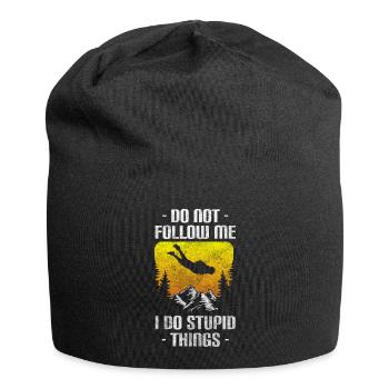 Parachutist Adrenaline Sport Flying - Jersey Beanie - black - Front