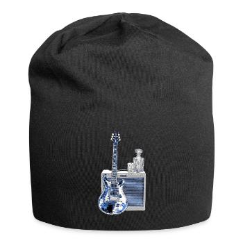 Guitar and Whisky | Amplifiers, Music, Festival - Jersey Beanie - black - Front
