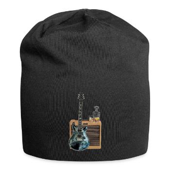 Guitar and Whisky | Music, Festival, Amplifier - Jersey Beanie - black - Front