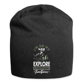 Je suis en route pour explorer des territoires inexplorés - Bonnet en jersey - noir - Devant