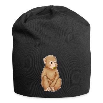 Monkey Baby Pacifier - Jersey Beanie - black - Front
