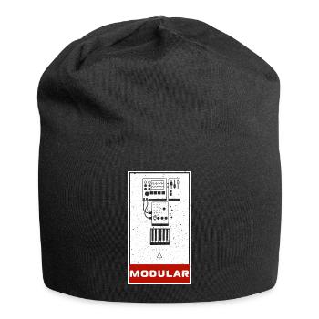 Synthesizer Synth Keyboard Elektronische Musiker - Jersey-Beanie - Schwarz - Vorne