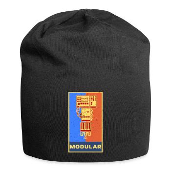 Synthesizer Synth Keyboard Elektronische Musiker - Jersey-Beanie - Schwarz - Vorne