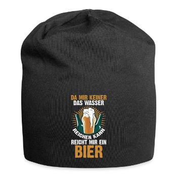 Da mir keiner das Wasser reichen kann reicht mir e - Jersey-Beanie - Schwarz - Vorne