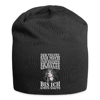 Ritter Tempelritter Kostüm Kreuzritter Mittelalter - Jersey-Beanie - Schwarz - Vorne