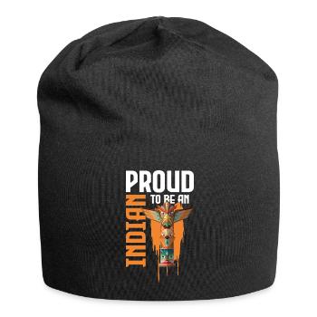 Indianisch Spirituell Amerikanisch Federschmuck - Jersey-Beanie - Schwarz - Vorne