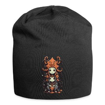 Slimy Cartoon Monster Halloween Highlight - Jersey Beanie - black - Front