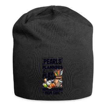 Classic Homeschool Mom Tradwife Homeschooling - Jersey-Beanie - Schwarz - Vorne