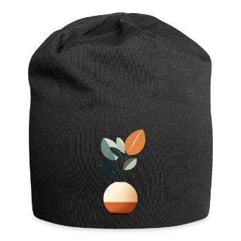 Minimalist Flowers - Jersey Beanie - black - Front