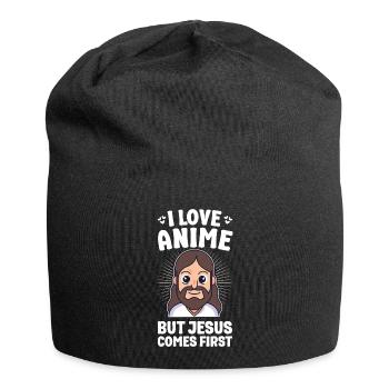 Anime But Jesus First Japanese Anime Manga Otaku - Jersey Beanie - black - Front