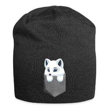 Niedliches Polarfuchs-Geschenk - Jersey-Beanie - Anthrazit - Vorne
