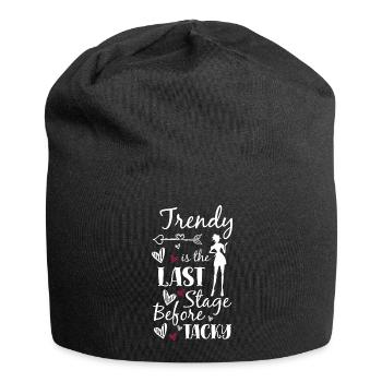 Modeliebhaber Einkaufen - Jersey-Beanie - Schwarz - Vorne