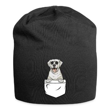 Labrador Retriever blanc Labrador Labrador blanc - Bonnet en jersey - noir - Devant