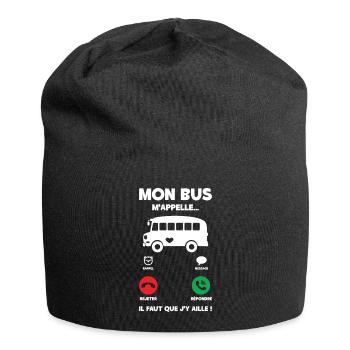 Mon Bus M'appelle | Bus Prendre Conducteur Bus - Bonnet en jersey - noir - Devant