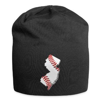 New Jersey (United States) | real baseball | Map - Jersey Beanie - black - Front
