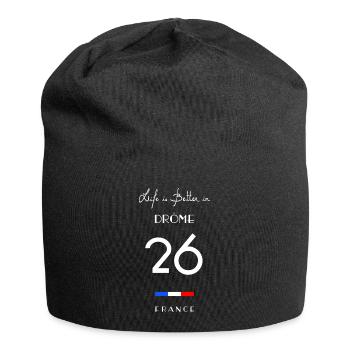 Life is better in DRÔME Number 26 Vercors France - Jersey Beanie - black - Front