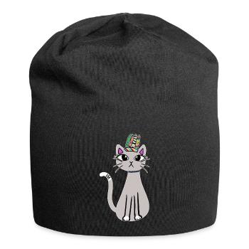 Shaman Cat Kitten Shaman Cat Kids - Jersey Beanie - black - Front