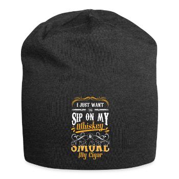 Zigarre Lounge Qualm Genuss - Jersey-Beanie - Anthrazit - Vorne