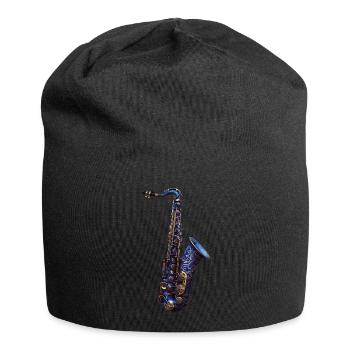 Saxophon - Jersey-Beanie - Schwarz - Vorne