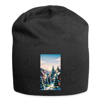 Fairytale Winter Village Enchanting Winter Village - Jersey Beanie - black - Front