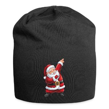 Dabbing Nikolaus Santa Claus Applaus Beifall - Jersey-Beanie - Schwarz - Vorne