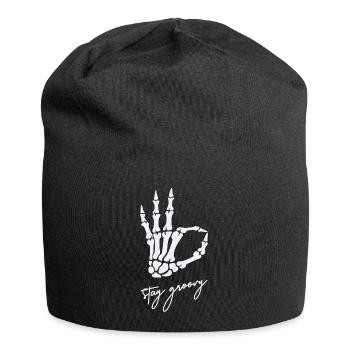 hand stay groovy - Jersey-Beanie - Schwarz - Vorne
