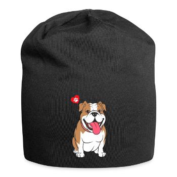 Bulldogge - Jersey-Beanie - Schwarz - Vorne