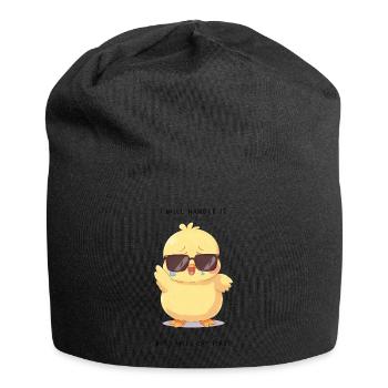 I Will Handle It – Crying Chick mit Brille - Jersey-Beanie - Schwarz - Vorne