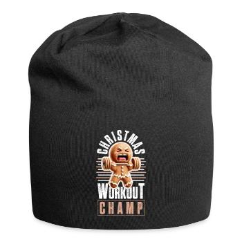 Christmas Workout Champ Weihnachten - Jersey-Beanie - Schwarz - Vorne