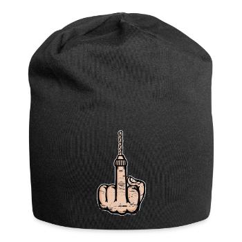 Conception de la perceuse au doigt d’honneur - Bonnet en jersey - noir - Devant