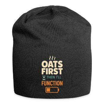 Porridge Breakfast Culture Overnight - Jersey Beanie - black - Front