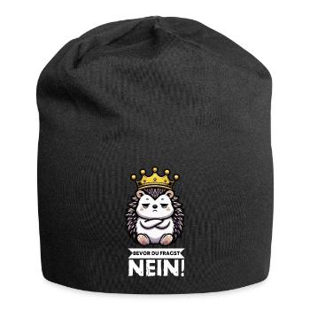 Bevor Du Fragst Igel Igelliebhaber Igelfan Stachel - Jersey-Beanie - Schwarz - Vorne