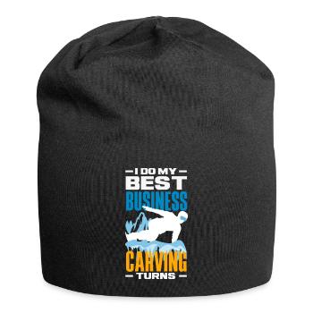 Snowboarding Snowboard Meeting Chairlift - Jersey Beanie - black - Front