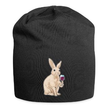 Vin rouge de lapin - Bonnet en jersey - noir - Devant