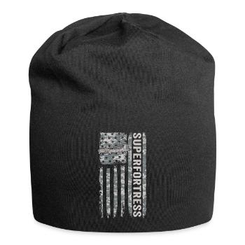 Superfortress American Flag Military Camouflage - Jersey Beanie - black - Front
