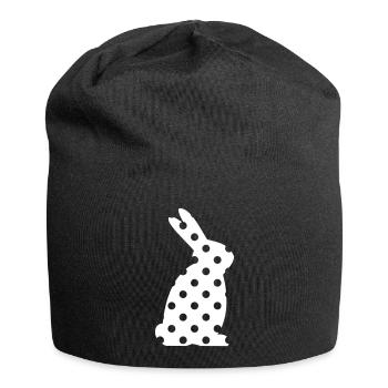Cadeau de Pâques Bunny Dots - Bonnet en jersey - noir - Devant