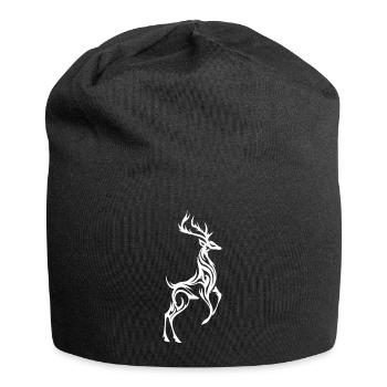 Wild Deer Silhouette - Jersey Beanie - black - Front