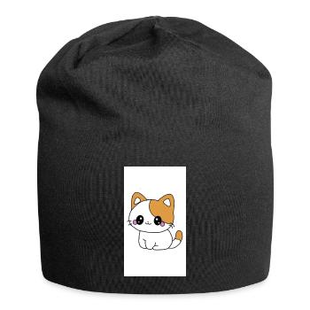 Chaton kawaï  - Bonnet en jersey - noir - Devant